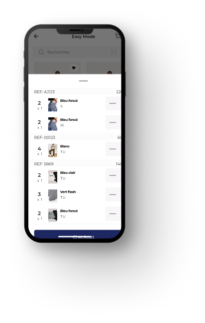 Application mobile - gestion commandes
