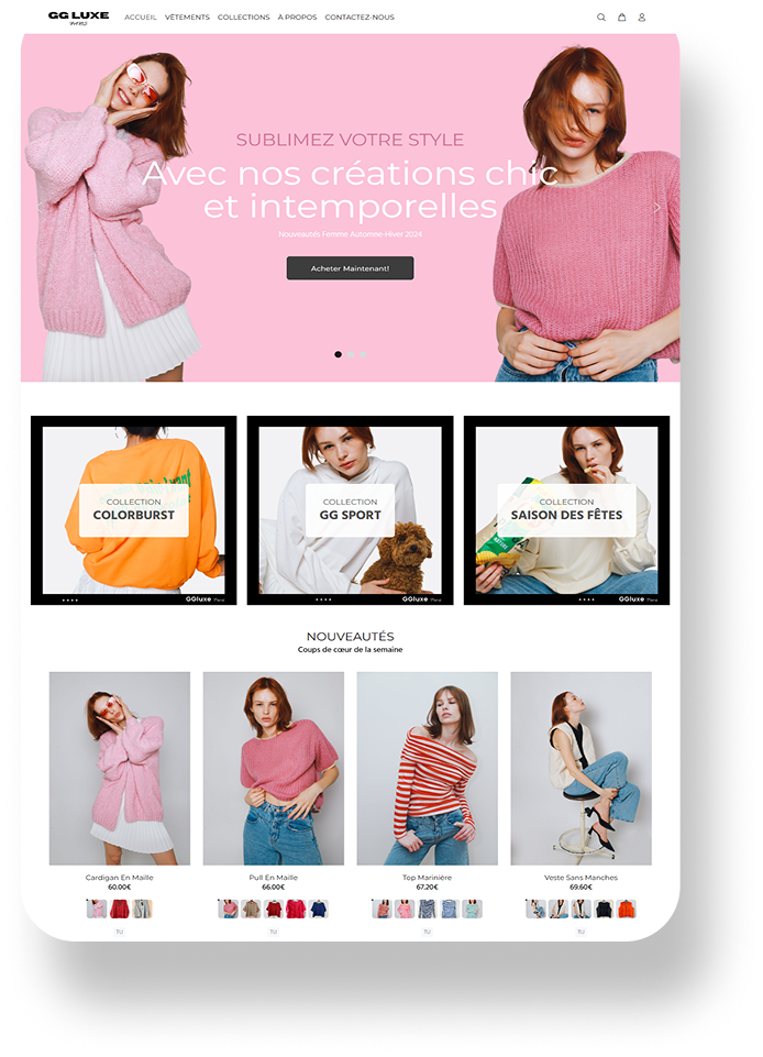 Interface desktop - tableau de bord